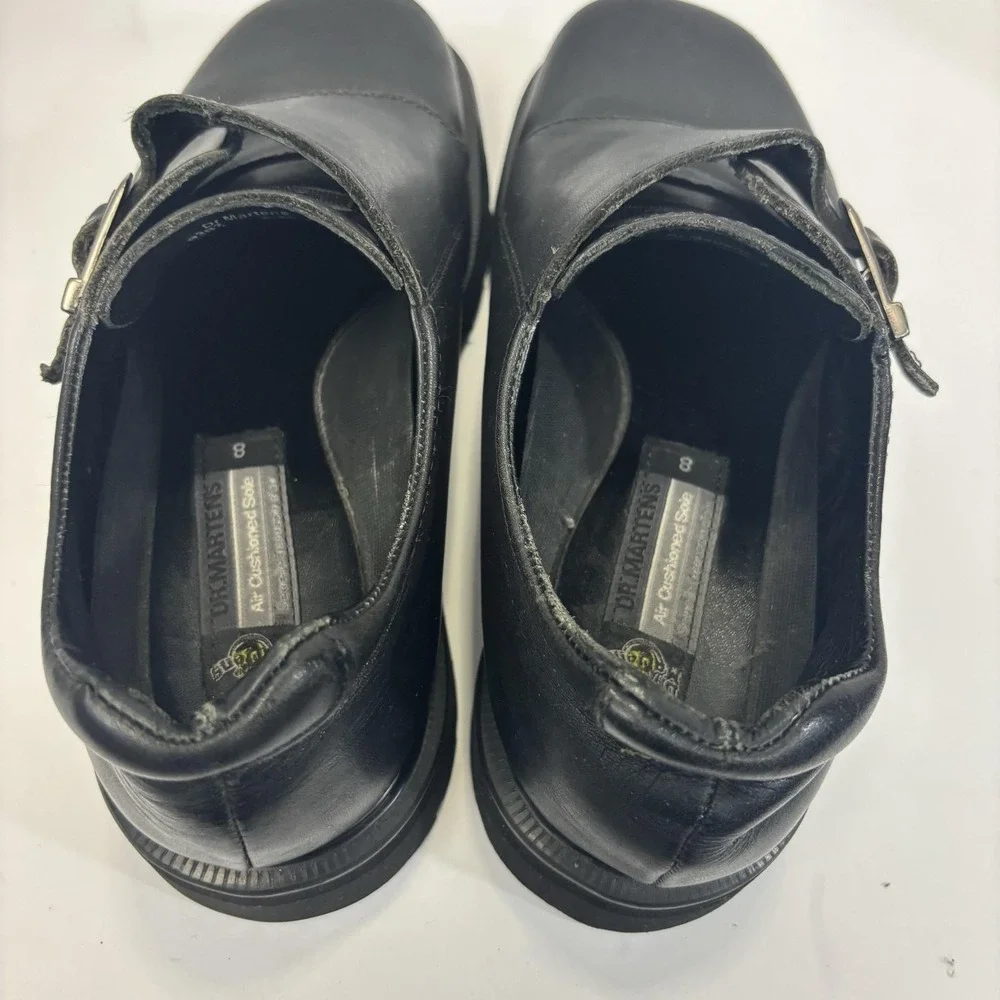 Dr. Martens Vtg Y2K Monk Strap Chunky Loafer Shoes Mens 8 Leather England 9387
